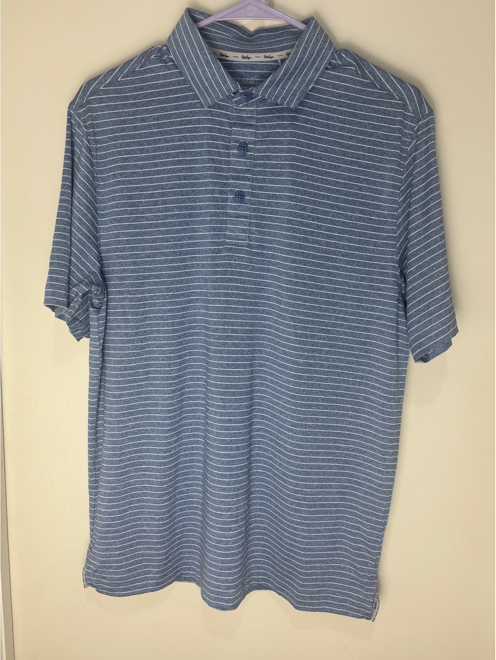 Walter Hagen Performance 11 Men S Classic Stripe Golf Polo Blue White NWT